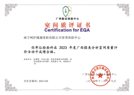 2023脂類分析室間質評合格