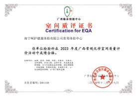 2023常規(guī)化學室間質評合格